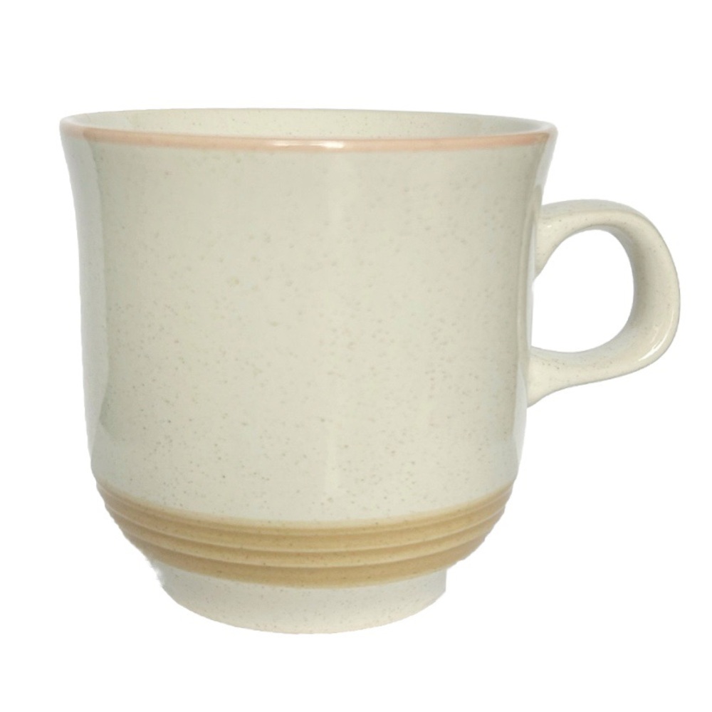 Made in Japan Ceramic Mug Creme Brown Speckled Handle Coffee Tea Stoneware Beige